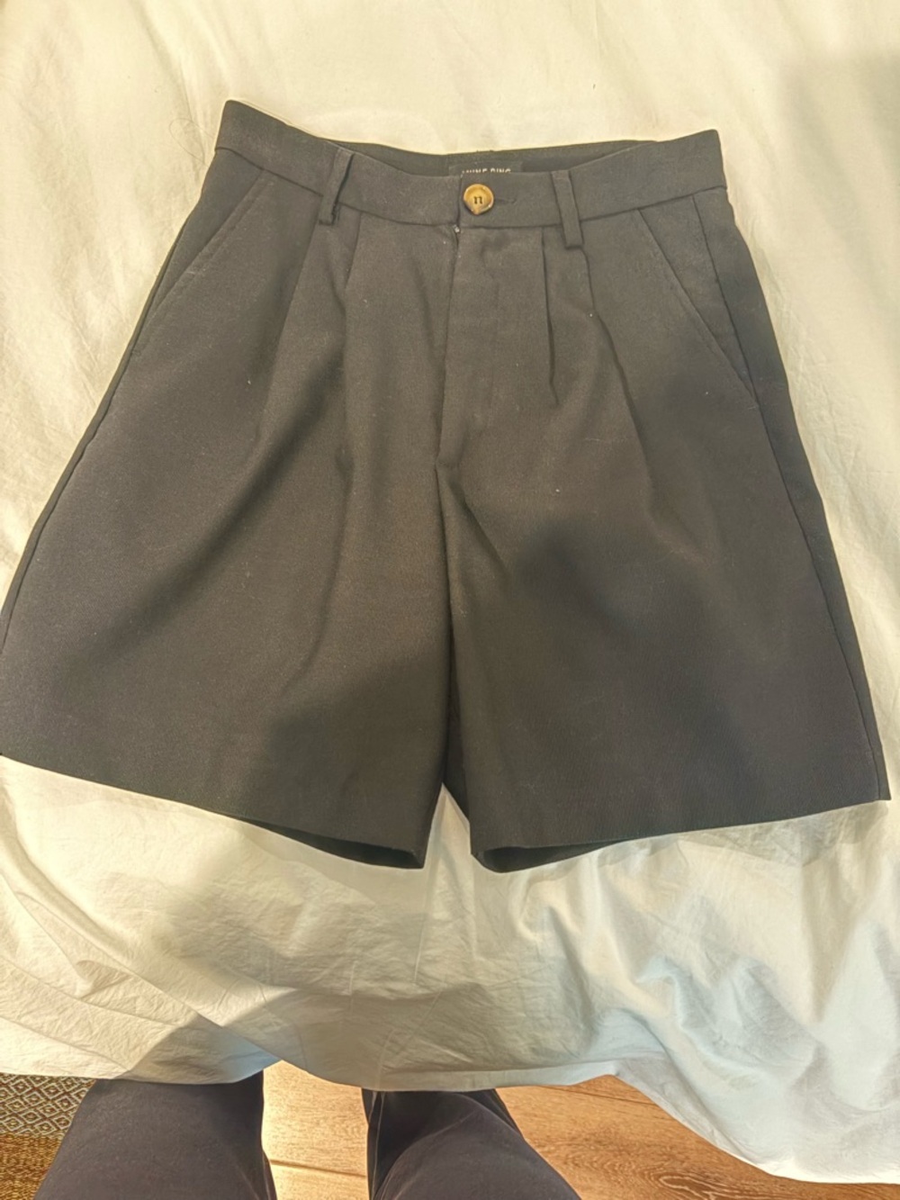 Anine Bing black trouser shorts